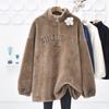 Худи из шерсти ягненка для девочек, кавайный худи на молнии, женское пальто с капюшоном, милый свитер с кроличьими ушками для сладких девочек, теплая куртка в стиле Харадзюку