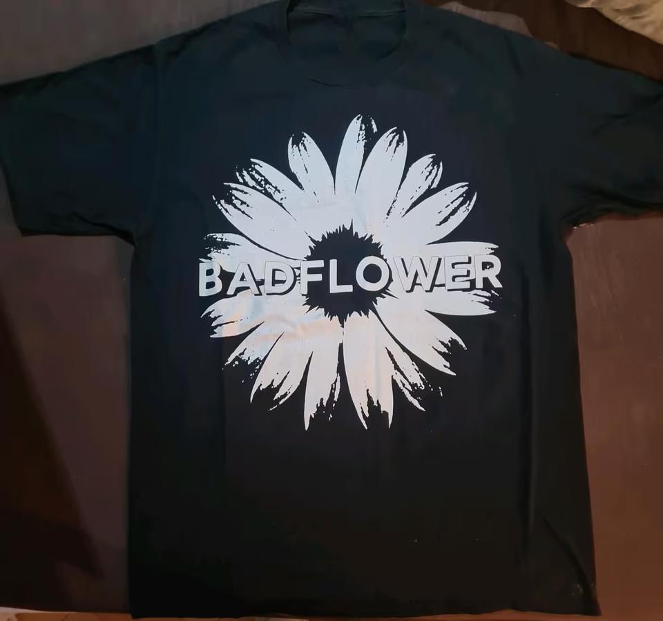 Retro Badflower Band Short Sleeve Cotton Black All Size T Shirt SE489 Unisex T-Shirt