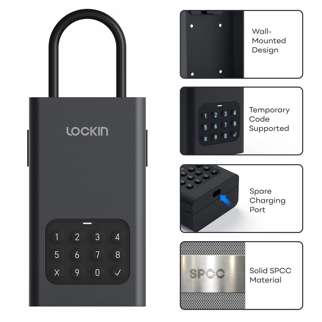 Lockin Smart Lock Box L1 Smart Lock Key Box Security Водонепроницаемый большой емкости для хранения ключей для модернизации входной двери с защитой от кражи