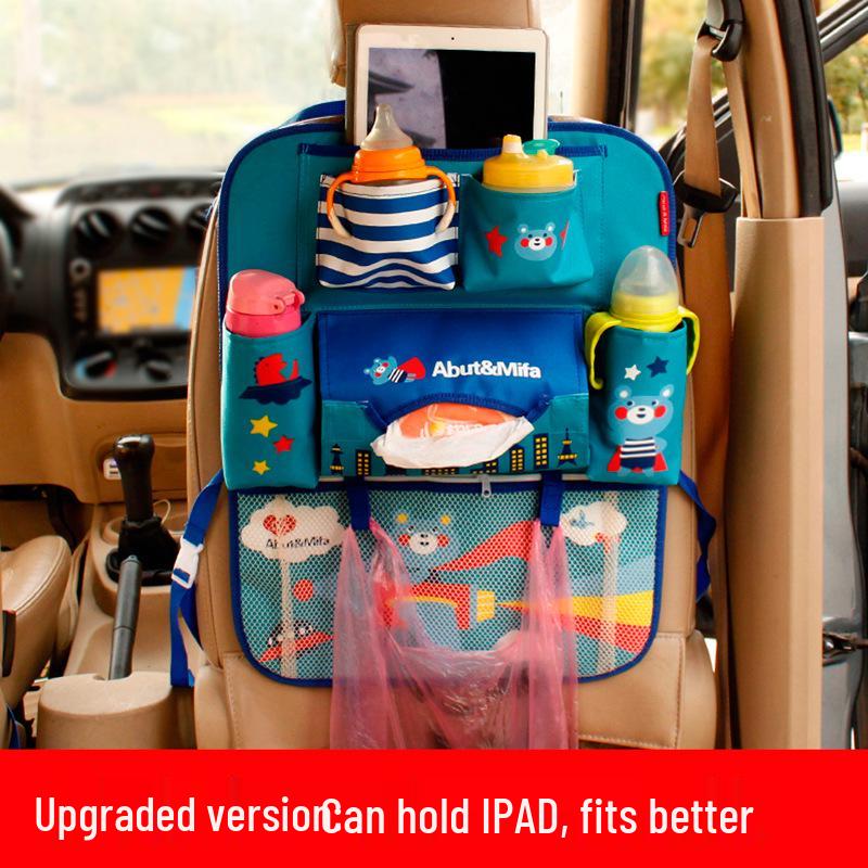 Children's Multifunctional Car Seat Organizer with Touch Screen Compartment