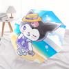 Kuromi, Beach Automatic Opening and Closing Parasol Compact Travel umbrella with 8 Ribs for Women and Men Ideal Birthday/Christmas Gift, Out