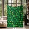 St. Patrick'S Day Clover Throw Blanket, Traditional-Style Flannel Fleece, Digital Print, Lightweight, Cozy, Machine Washable
