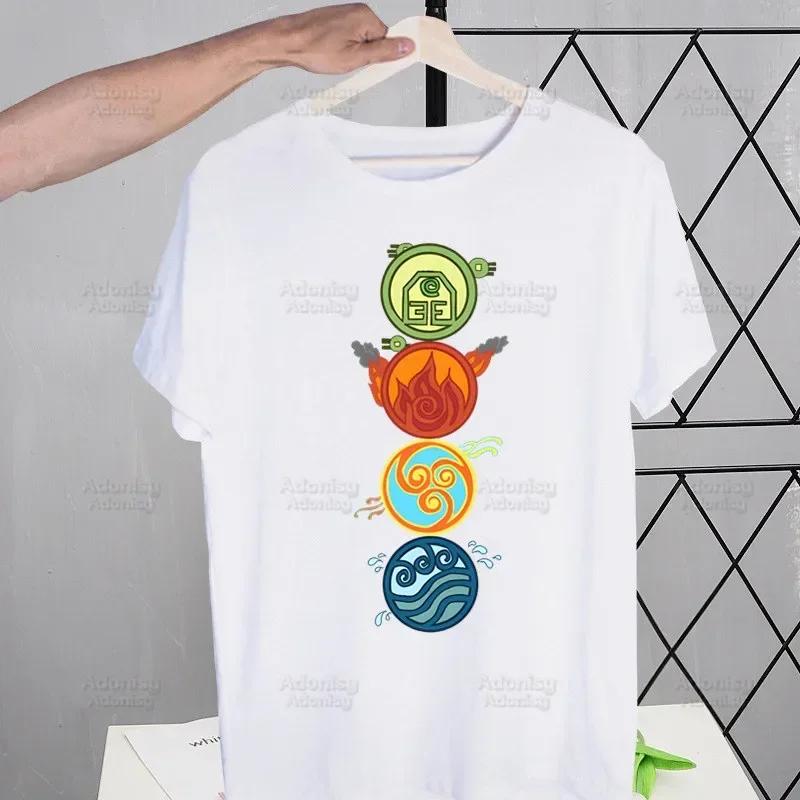 Аппа ЙИП ЙИП Аватар Мультяшная Футболка Мужская Ретро Аватар: Последний маг воздуха Топы Футболки Харадзюку Футболка Уличная одежда Хип-хоп Мужские футболки