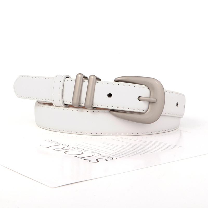 Pu Womens Leather Belt With Pin Buckle For Business Casual And Denim Styles
