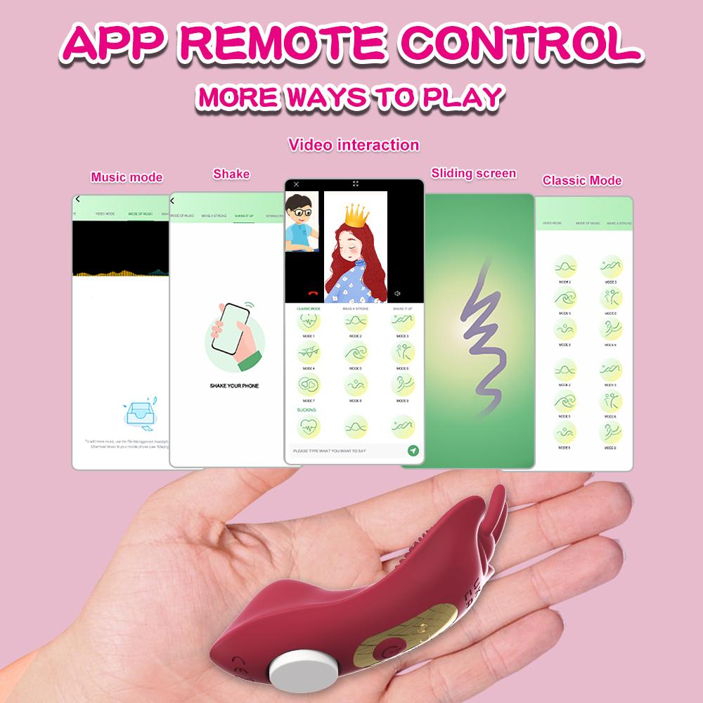 Vibrator Wearable Butterfly Bluetooth APP Clitoris Stimulator G-spot Massager Wireless  Wearable Panty Vibrator Couple Intimate Sex Toys For Women