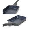 Tafuco Omelet Pan, Frying Pan, Width 15 X Depth 36 X Height 4.5cm, Gas Stove Only, Lightweight, Diamond Marble Coating, Black, F-7113