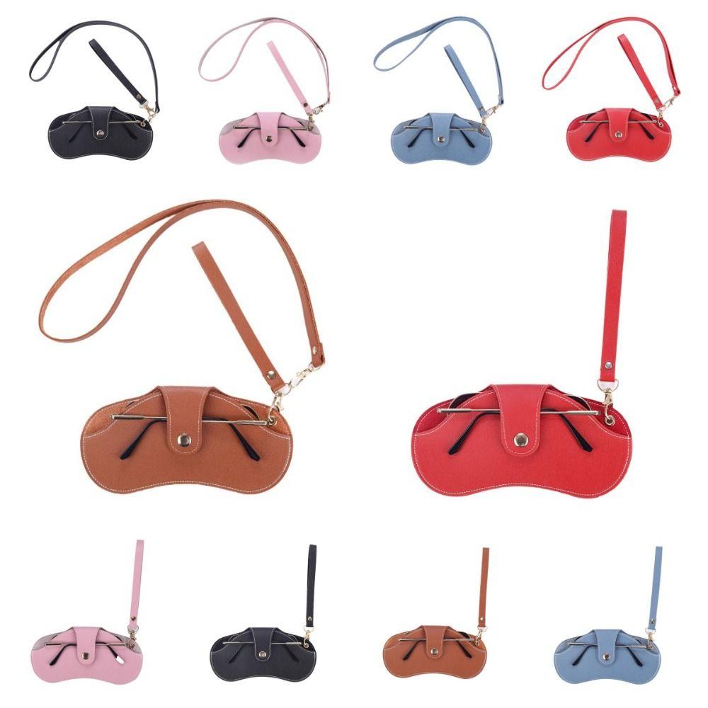 Eyewear Protector PU Leather Glasses Case Wrist Glasses Storege Case Male