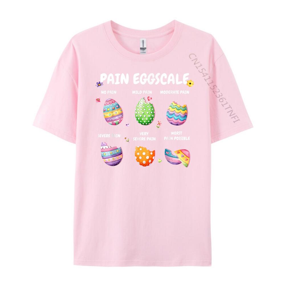 Cute Eggs Pain Scale Easter Day Nurse Triage Pain Assessment Fashion T Shirt Men Short Sleeve Tee