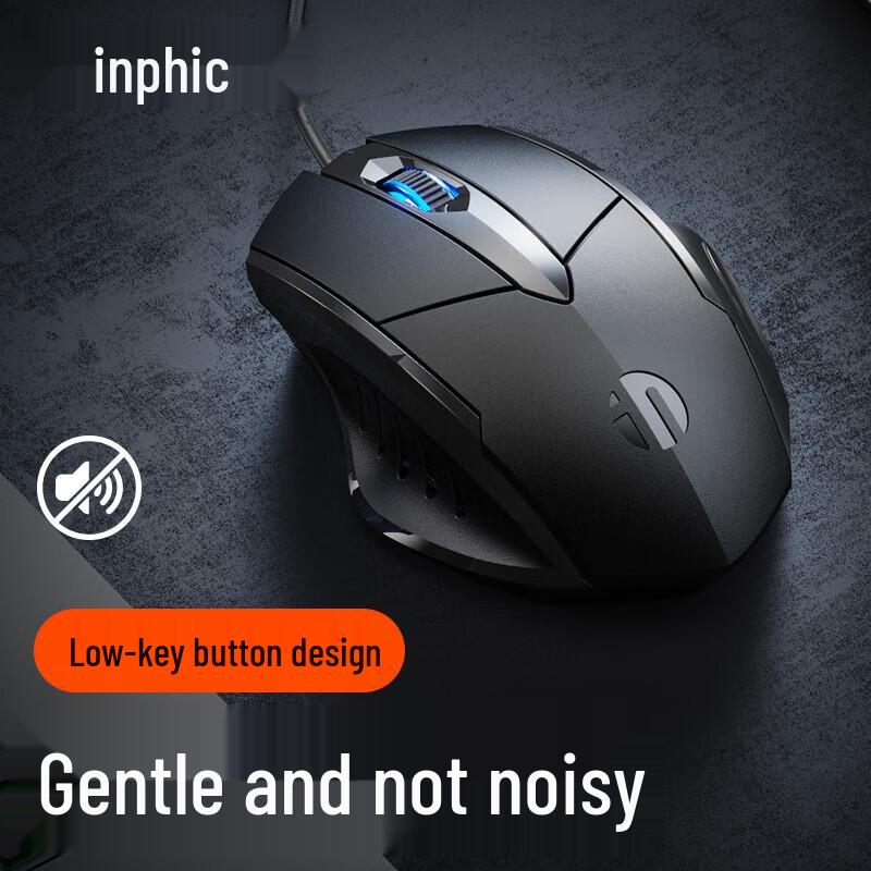 INPHIC W1s Ergonomic Wired USB Mouse