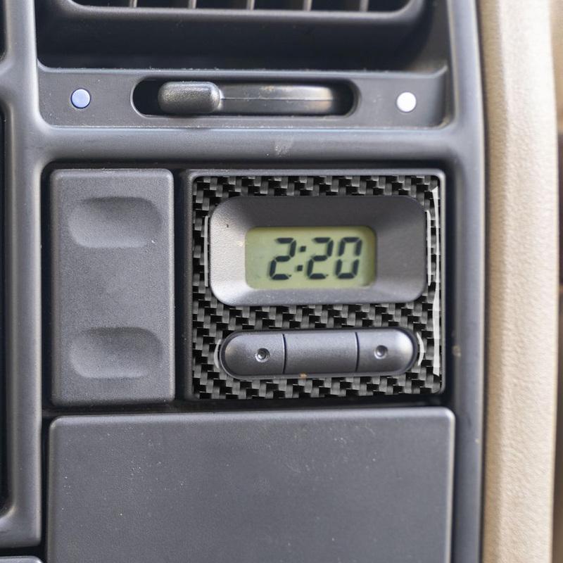 For Land Rover Discovery 1994-2004 Real Carbon Fiber Stickers Center Time Display Panel Car Accessories Interior decorative