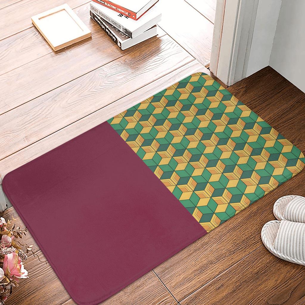 Demon Slayer Floor Door Bathroom Kitchen Mats Anti-Slip Indoor Doormat Garage Entrance Rug Carpet Footpad