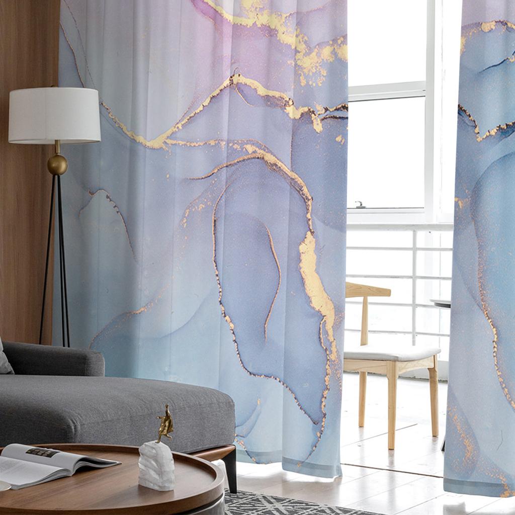 Молодежные прозрачные шторы для спальни, мраморные, бирюзовые, розовые, кухонные шторы для учебы, гостиной, праздничного декора, тюлевые шторы