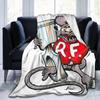 Фланелевое одеяло с мультяшным узором Rat Fink - подходит для диванов, кроватей, офисов в любое время года, удобное, индивидуальные одеяла