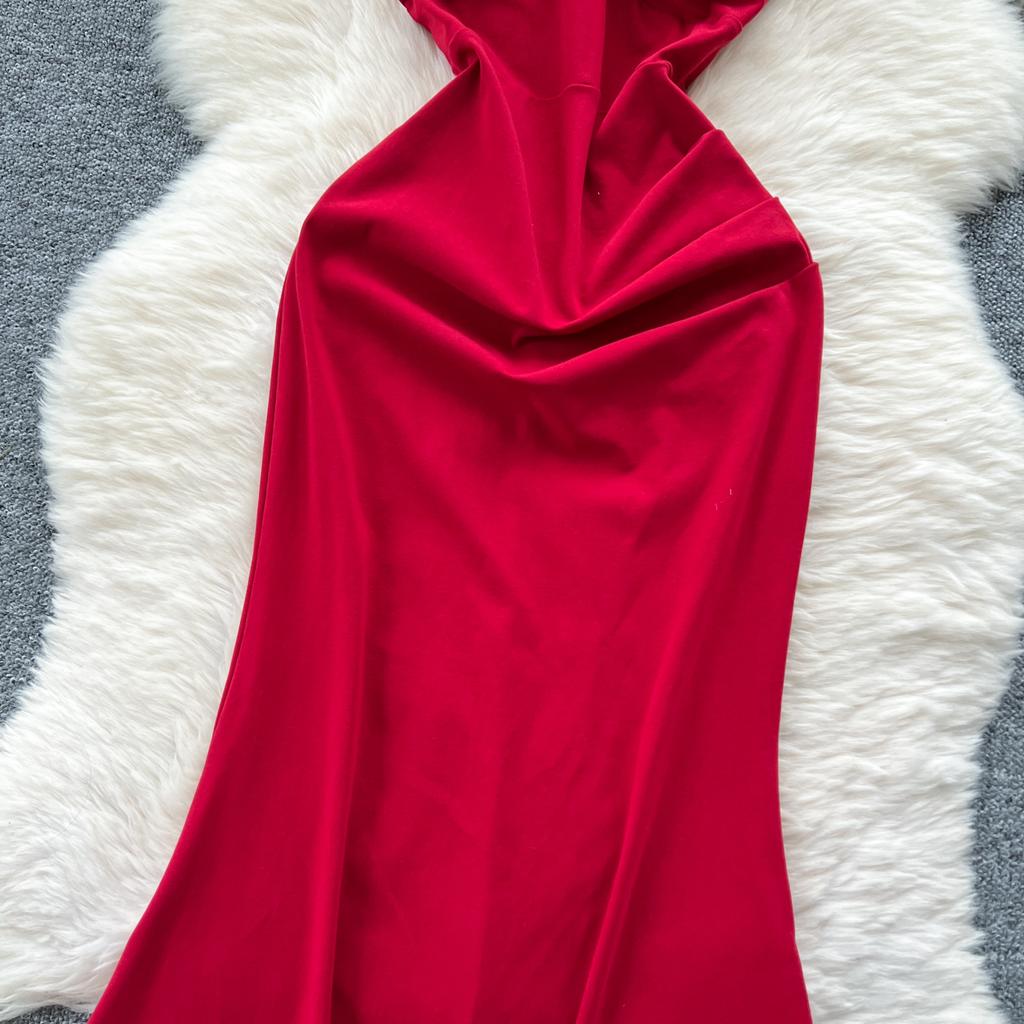 Летние женские V-образный вырез без рукавов бисерные однотонные вечерние платья-русалка с длинным миди-платьем