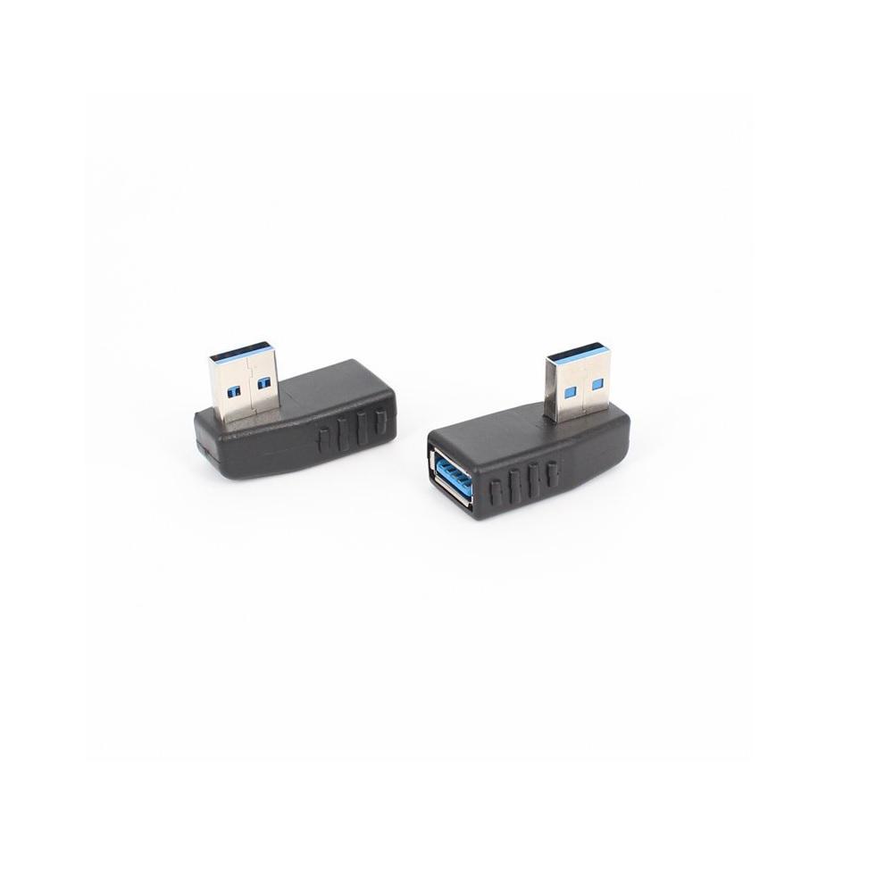 USB 3.0 Left & Right Angle Connector Male To Female 90 Degree Adapter Converter