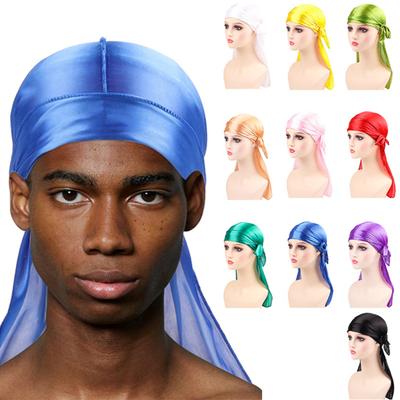 2 шт. шелковистый Durag для мужчин и женщин длинный хвост Durag Wave головные повязки
