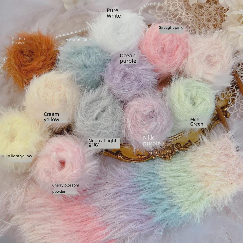 Набор для вязания крючком из смеси норковой шерсти: Материалы для шарфов и сумок