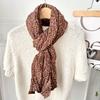 Scarf Atmosphere New Versatile Literary Temperament Floral Silk Scarf Head Scarf Shawl Dual-purpose