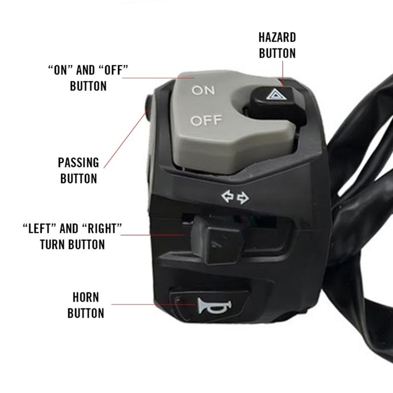 Motorcycle Multifunctional Handlebar Switch Easy to Install Motorcycle Switch Assembly Motorcycle Accessories for Bike 