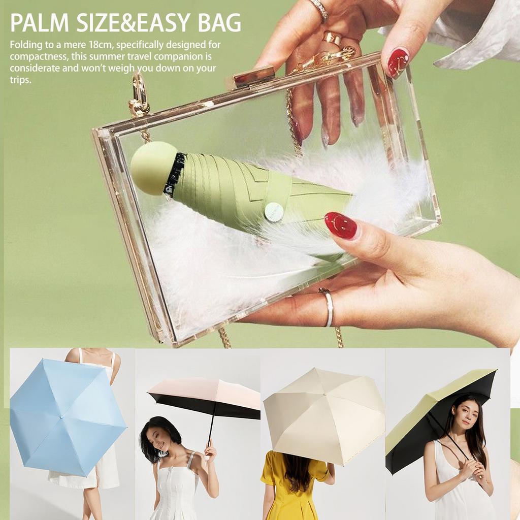 Sun Umbrella Folded Ultra Light Six Bone With Box Sun Protection UV Protection Sun Shade Sunshine Rain Dual Purpose