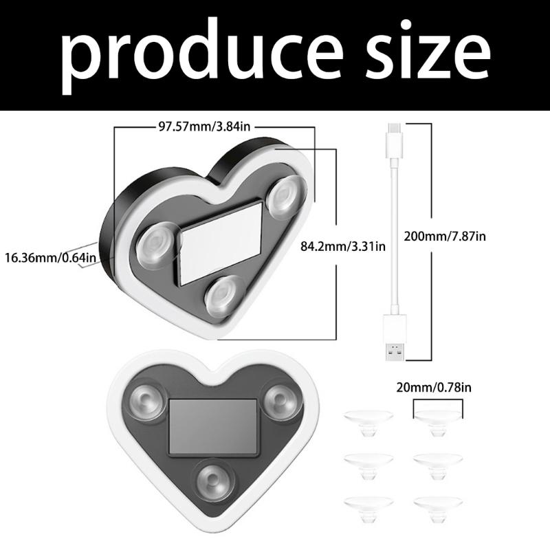1 шт./2 шт. Солнечный автомобильный атмосферный светильник в форме сердца, декоративный светодиод для окна автомобиля с регулируемыми цветами и креплением на присоске