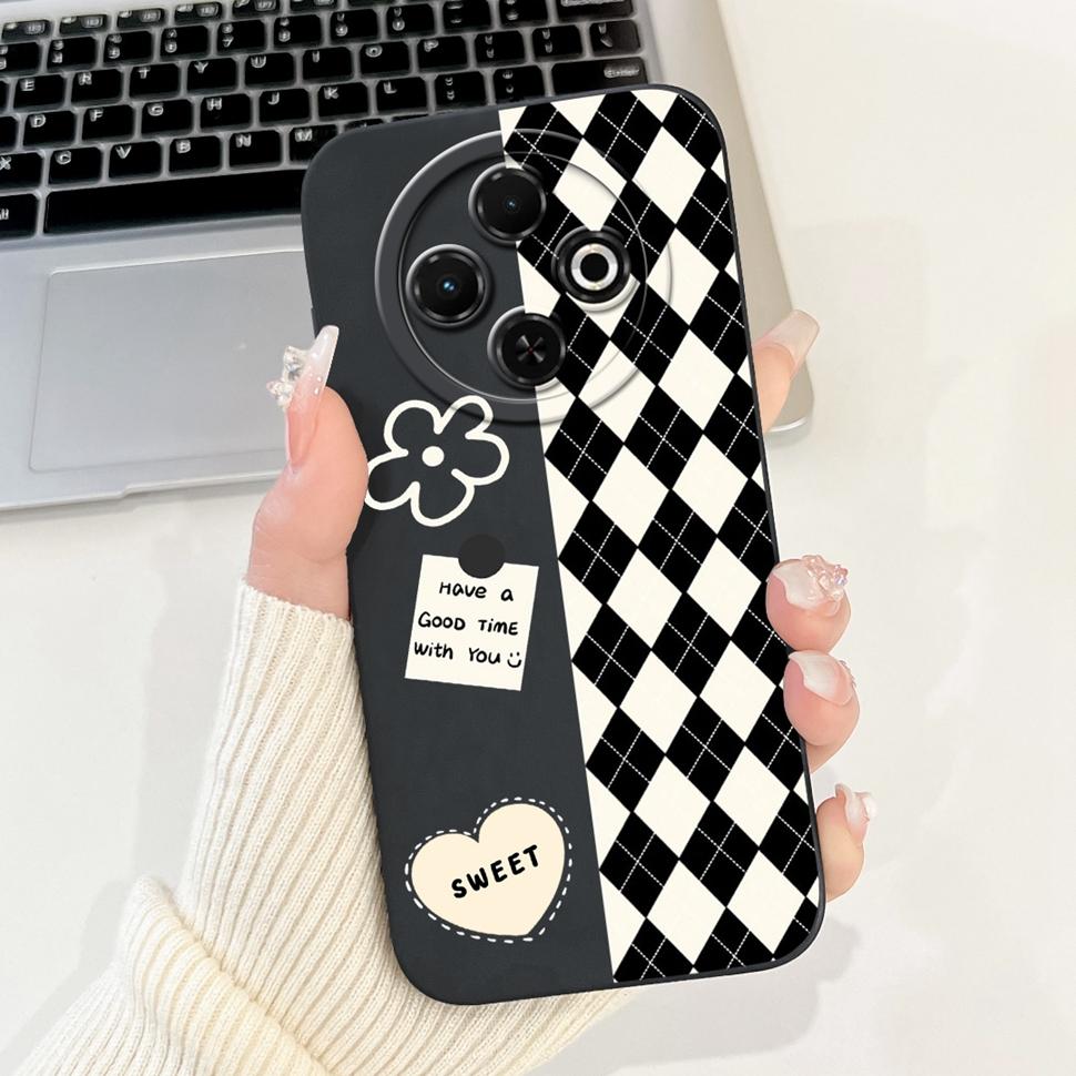 Spark30C Cover For Tecno Spark 30C 2024 Case Cute Cartoon Girl Cover Soft Silicone Phone Case For Spark 30 C Spark30 Full Bumper