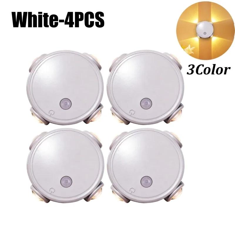 Магнитный ночник с датчиком движения, перезаряжаемый от аккумулятора, беспроводной настенный светильник для лестниц, шкафов, прикроватных тумбочек,