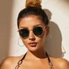 Unisex Metal Round Frame Vintage Y2K Casual Sunglasses Women Men For Outdoor Daily Vacation Driving Clothing Accessories