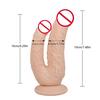 Realistic Double Ended Dildo Dual Sided Headed Penetration Simulated Penile Sucker Sex Toy For Woman