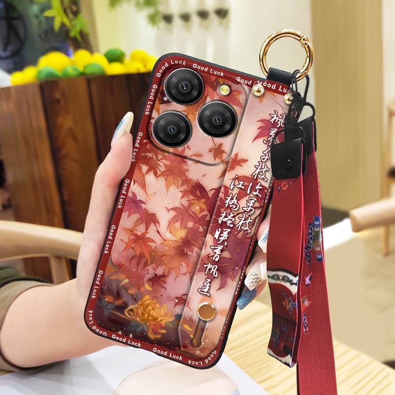 Противоударный чехол-браслет для телефона Blackview Shark9 5G, ремешок на запястье, подставка, мягкий чехол, задняя крышка, грязеотталкивающее кольцо