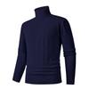 Men's Casual Solid-color High-collar Knitted Sweater, Men's Warm Base Knitted Pullover Sweater