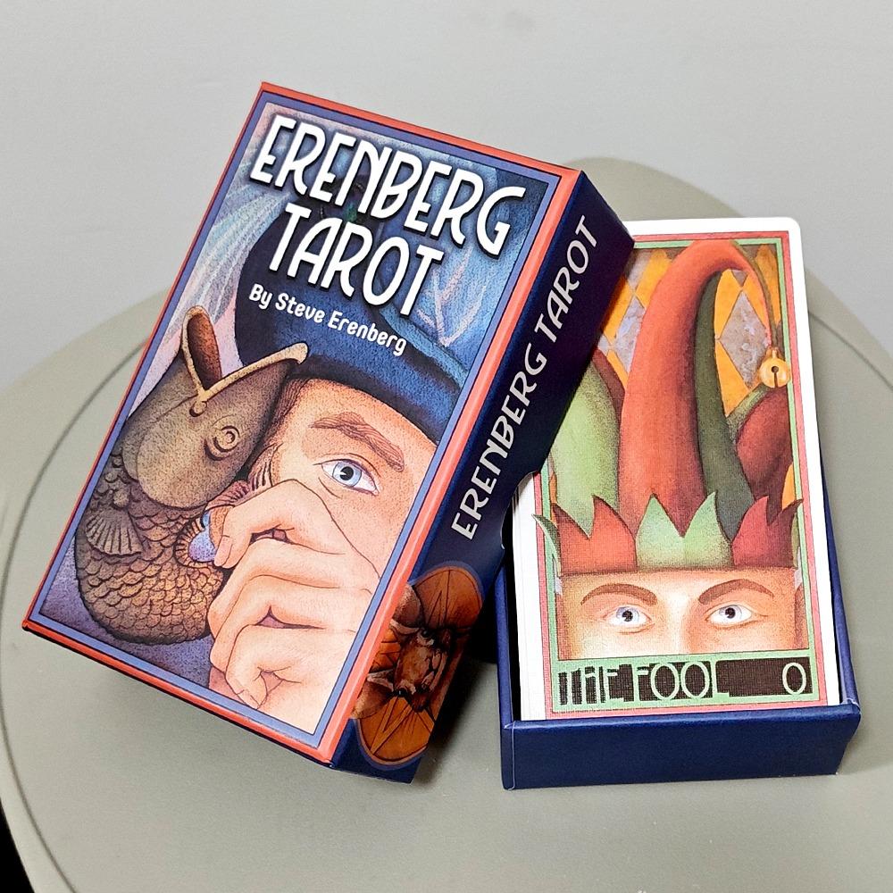 Erenberg Tarot Deck in Rigid Box 12*7cm, Intimate Close-Up Illustrations - Standard Tarot Cards Double-embossed Cardstock