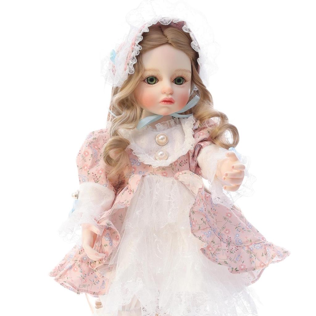 Очаровательная виниловая кукла Cloveray с красивым париком, дисплеем, коллекционный подарок для девочек и любителей кукол, 18 дюймов, шляпа/повязка на голову, ручная роспись и подставка, (имя