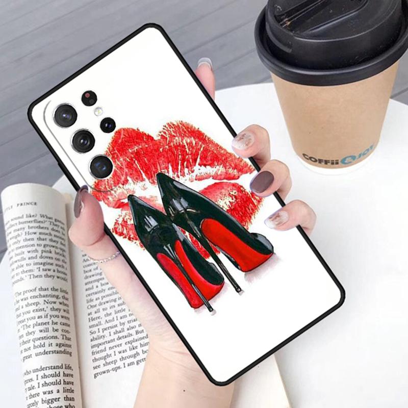 Девушка на высоких каблуках Модный чехол для телефона Обложка Для Samsung Galaxy S24 S25 Ultra S21 S22 Ultra S10E Note 10 Plus Note 20 FE S23