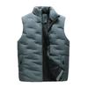Men  Winter Fashion Stand Collar  Color Waistcoat Vest Jacket Top Coat