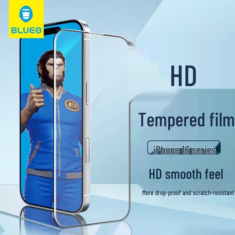 Mr. Blue Ape iPhone 16 Tempered Glass Screen Protector