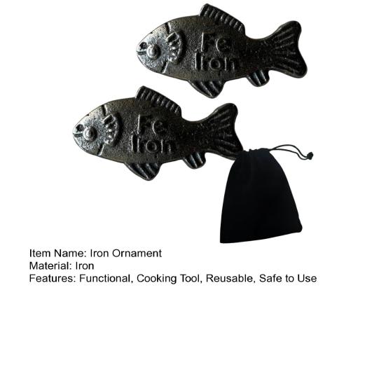 2 шт. Железная рыба, натуральный источник железа, добавка, рыба с мешочком, безопасный инструмент для приготовления пищи для беременных женщин, веганов, спортсменов