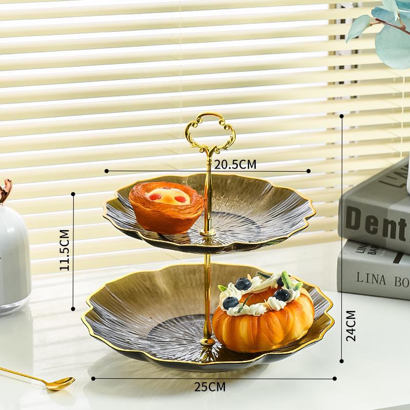 Multilayer Fruit Plate for Living Room, Coffee Table, Front Desk, Beauty Salon. Perfect for Snacks, Desserts, and Fruit. Great As an Ornament.