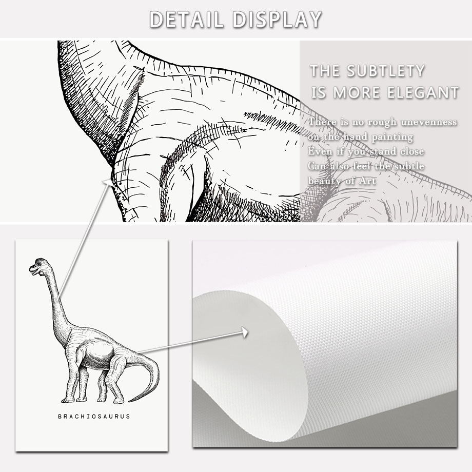 Ретро Динозавр T-Rex Птерозавр Трицератопс Настенная Живопись Холст Картина Скандинавские Плакаты И Принты Картины Детские Украшения Для Мальчиков Комнаты