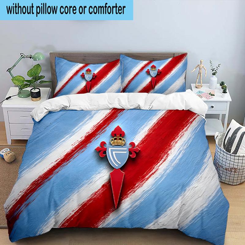 Celta Vigo Crest 3PCS Bedding set,Ideal for1pc Duvet Cover And 2pcs Pillowcases Perfect for Christmas gift,Ideal for Bedroom, Dormitory