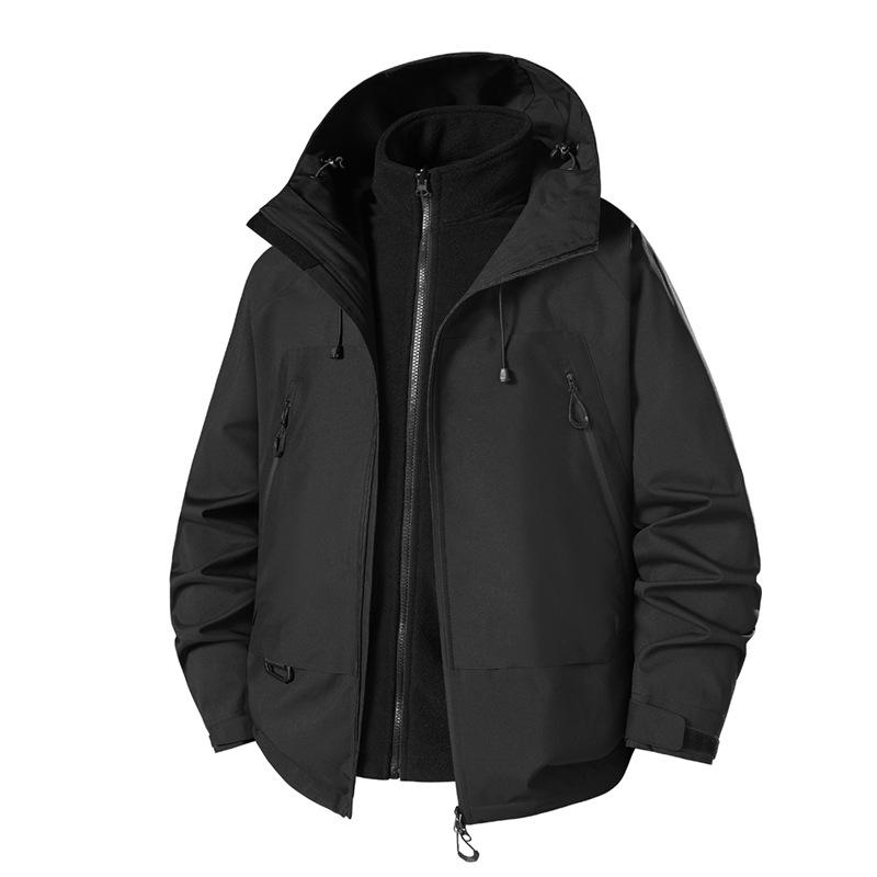 Unisex Three-in-One Outdoor Jacket: Windproof, Waterproof, Breathable, Mountaineering Autumn/Winter Style