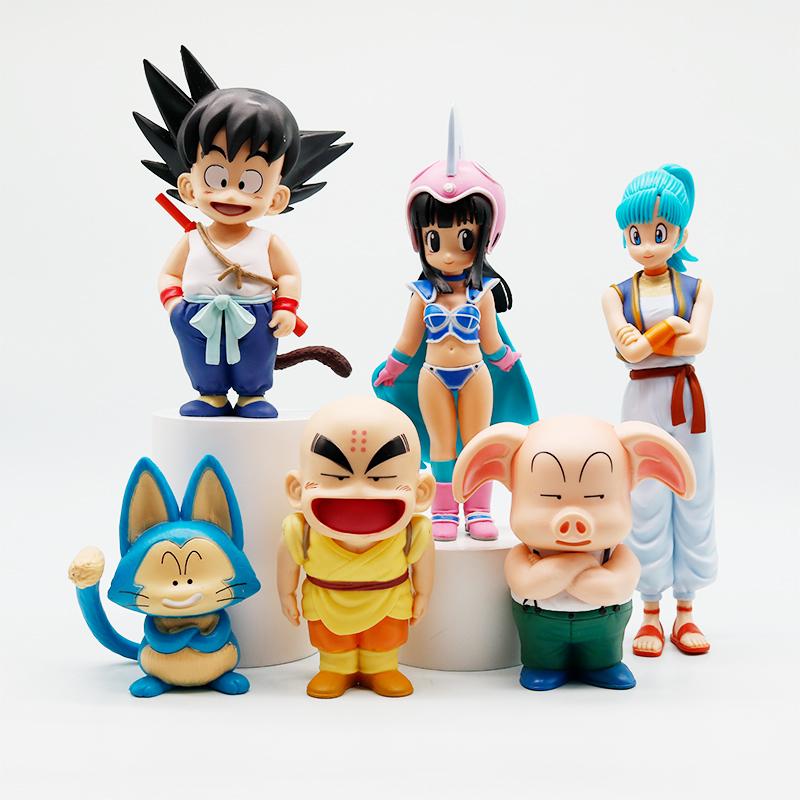 Новые фигурки аниме Dragon Ball Сон Гоку Криллин Фугуире Детство Милые модели ПВХ Статуэтка Настольные украшения Коллекционные игрушки Подарок