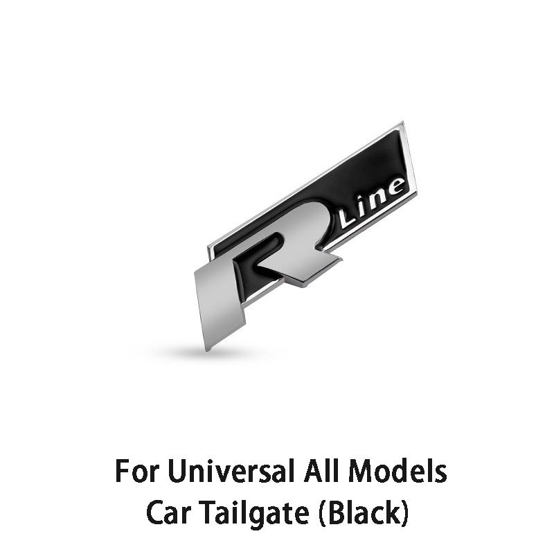 BRW1 VW 2026 Hot 3D Car Grill Emblem Rline Badge R line Car Grille Stickers for Volkswagen VW Bora Sagitar Magotan Lavida Tryron Thar ko2