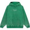 Li-Ning Wade Series Letter Print Hooded Sweatshirt Men Sweatshirts Cool-Pine-Green Washed AWDT141-9