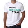 Мужская винтажная футболка Футболка с рисунком Be Part of the Vegetarian Team Белый