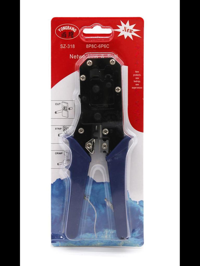 Yongbang Multi-function Network & Telephone Cable Crimping Pliers - 8P/6P/4P Universal Tool