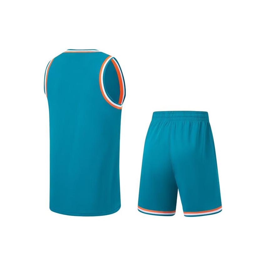 Спортивная коллекция Li Ning Баскетбольный костюм Мужской Модный синий+Модный синий AATT001-14