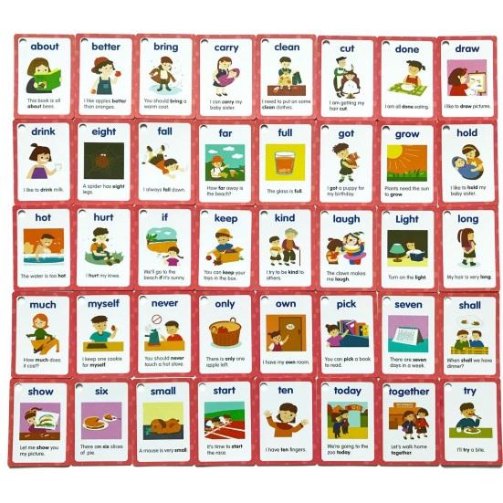 1 Set Sights Words Flash Cards Alphabet ABC English Words Spelling Preschool Learning Educational Cognitive Flashcard Toddlers Boys Girls Gift