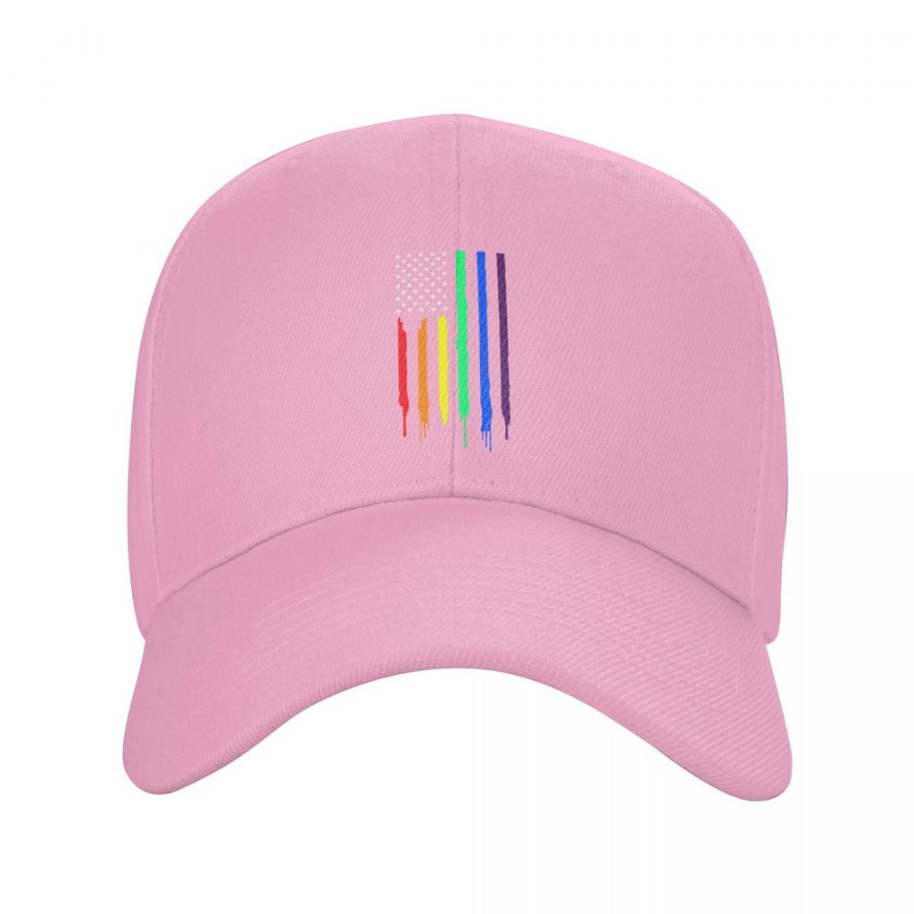 Rainbow American Flag Gay Pride Baseball Cap Sports Unisex Women's Adjustable LGBT Lesbian Dad Hat Summer Hats Snapback Caps