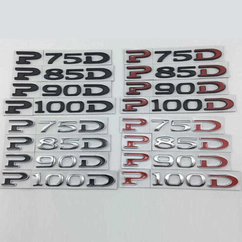 P75D P85D P90D P100D letter logo car sticker for Tesla MODEL 3 X S Y refit rear boot labels trunk displacement digital decal